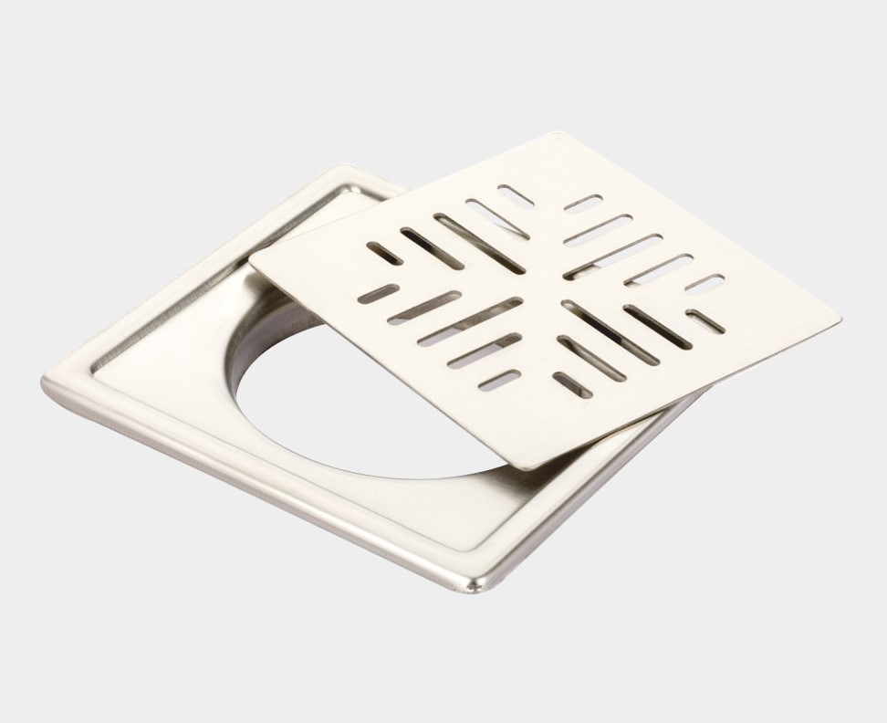 PR-102 Floor Drainer Stainless Steel Commercial Kitchen Drain Board Heavy-Duty Grate Tray Water Drainage Rack Restaurant Floor Sink Industrial Food Prep Anti-Slip Rustproof Easy Clean Professional Grade Durable